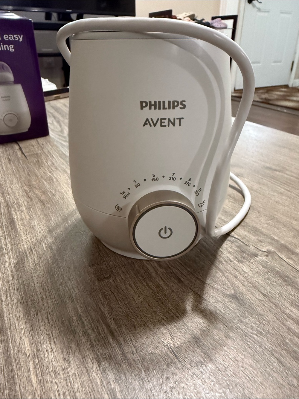 Philips Avent White and Silver Bottle Warmer